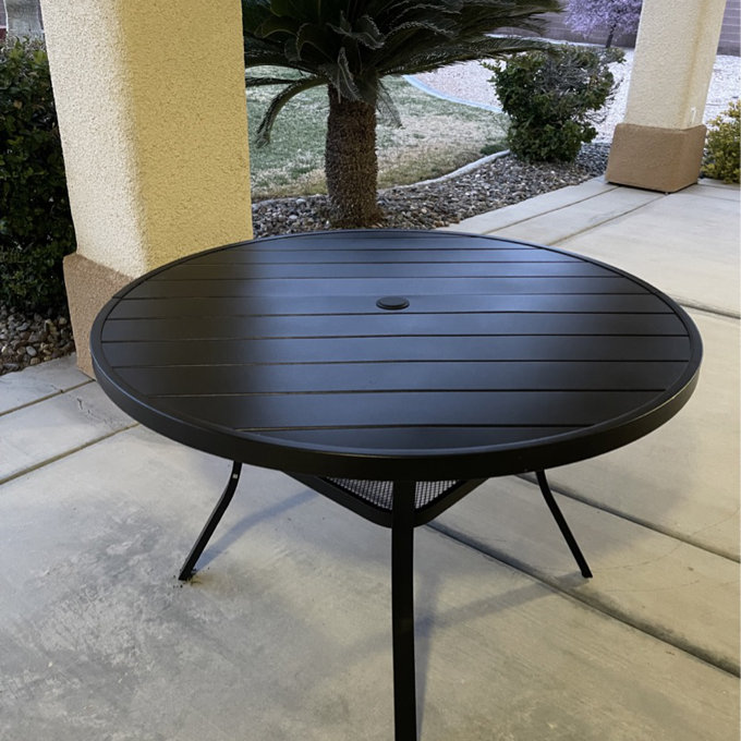 Winston Porter Nyoka 47.2L x 47.2W Outdoor Dining Table for 6